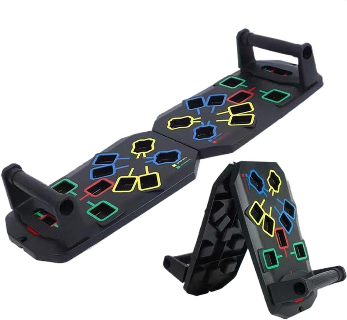 Push Up Board - Trainingsplank - Bovenlichaam Trainen - Multifunctioneel Kleurcodering - 35 x 21.6 cm - Meerdere Kleuren