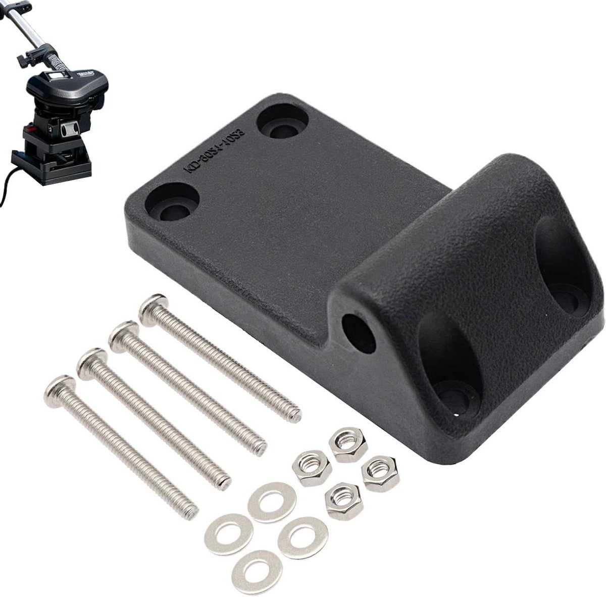 Montagebeugel - Rig adapter - Vissen op water - Verstelbare houder - 11.5 cm lengte - Zwart