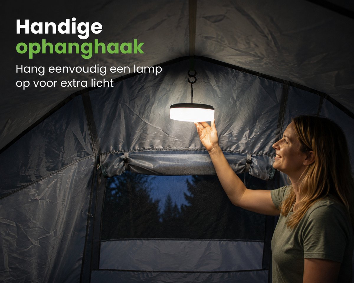 LYNEXA® Tent - Kampeertent - Tunneltent met 2 Compartimenten - Koepeltent - Familietent voor 2 tot 4 Personen - Waterdicht & Windbestendig - Camping tent - Panoramische Ramen & Ventilatie - Voor Camping & Outdoor - Inclusief Draagtas & Campinglamp – foto 8