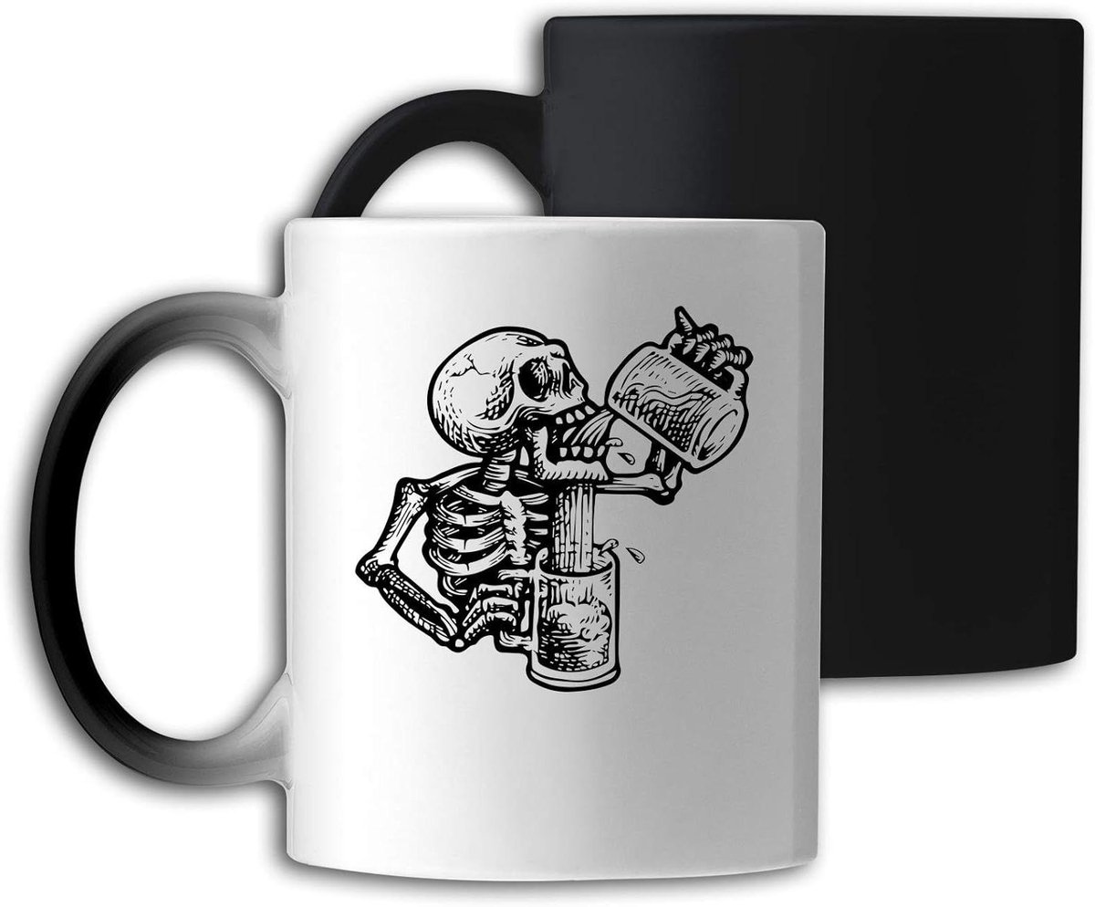 Magische Mok - Ontwerp Mok - Warme Drank - Onthult Ontwerp - 330ml - Zwart