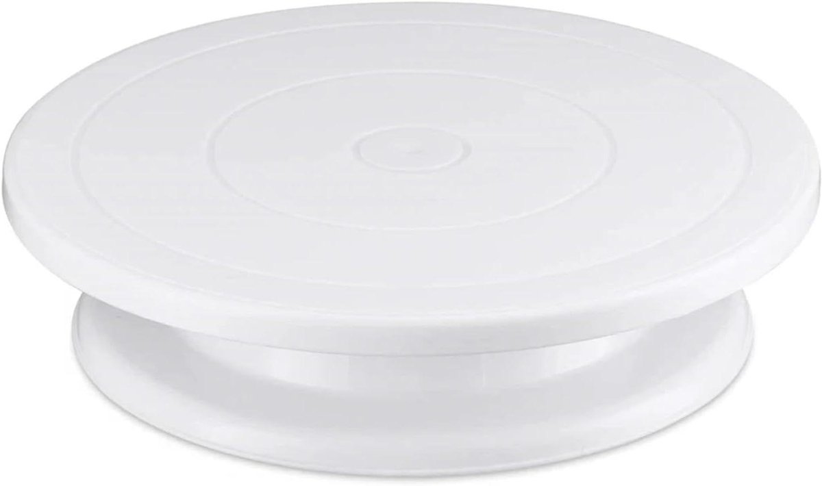 Draaiplateau Taart - Draaibare Standaard - Taart Decoreren - Antislip Onderkant - 279 cm - Wit