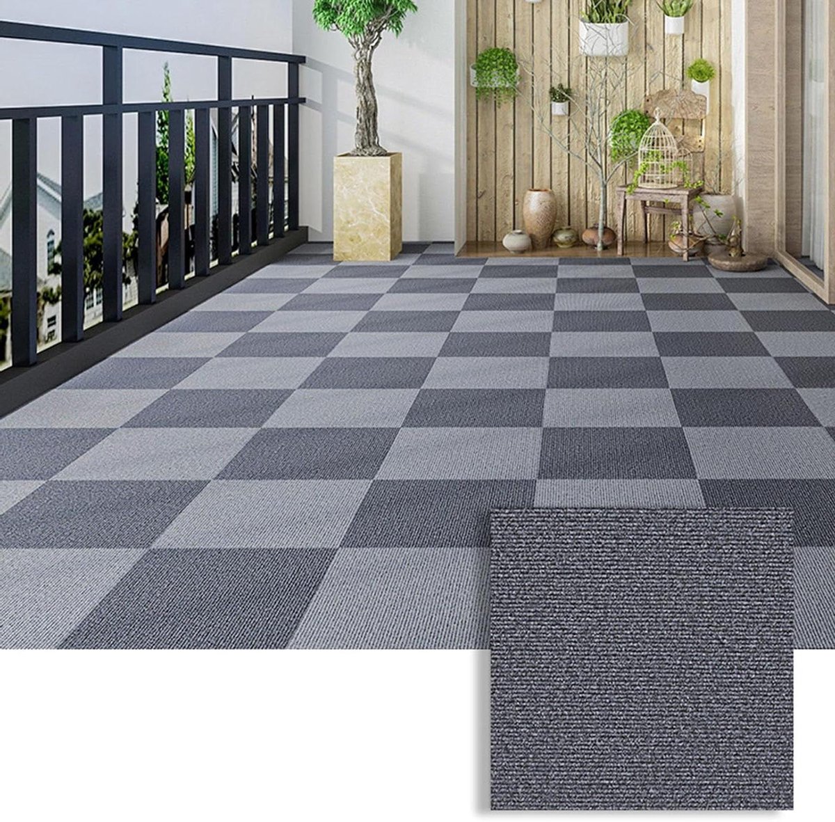 Tapijttegels - Vloerbedekking Tegels - Vloer Vernieuwen - Zelfklevend Antislip - 60 x 100