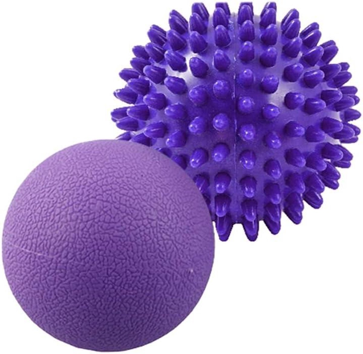 Massagebal Set - Fascia Ballen - Spierontspanning Herstel - Duurzaam Rubber Materiaal - 2 Maten - Lila