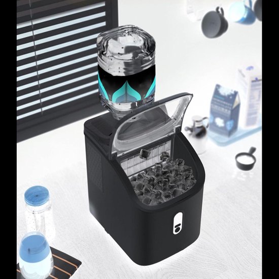 IJsblokjesmachine - Draagbare ijsmaker - Snelle verfrissing - Automatische reiniging - 83 kg - Zwart — afbeelding 2