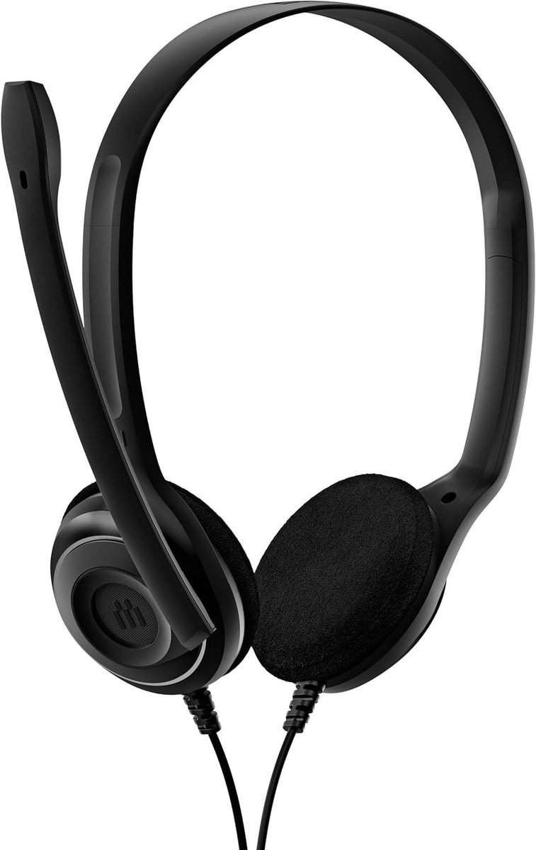 PC Headset - USB Headset - Online Gesprekken - Volumeregeling - On-ear - Zwart