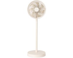 Staande Ventilator - Vloermodel - Ruimte Koelen - Inklapbaar Ontwerp - In Hoogte Verstelbaar - Gebroken Wit