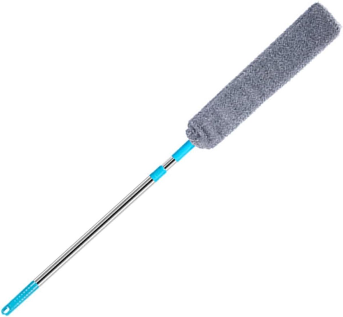 Microvezel Plumeau - Stofborstel - Huis Reinigen - Lange Steel - 134 cm - Grijs