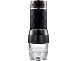 Koffiezetapparaat - Reis koffiezetter - Koffie Onderweg - 2-in-1 functie - Mini formaat - Zwart