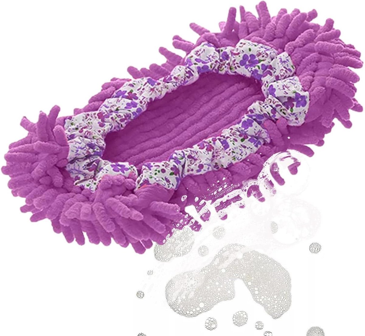 Mop Slippers - Schoonmaak Schoenen - Vloeren Reinigen - Verstelbare Maat - One Size - Grijs