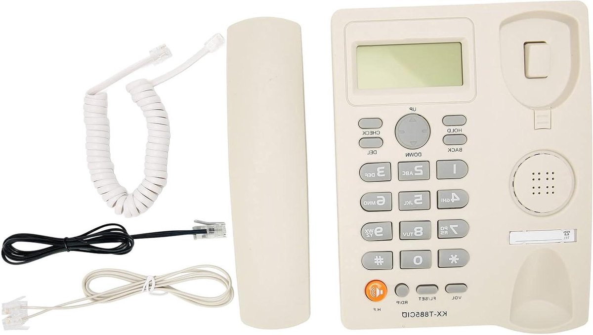 Vaste Telefoon - Desktop Telefoon - Zakelijk Gebruik - Nummerherkenning - 21 x 20 x 6 cm - Zwart