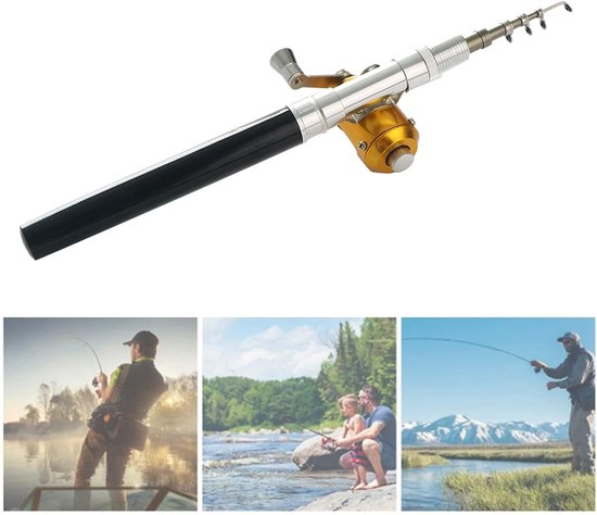 Penvormige Hengel Opvouwbare Zak - Draagbare Mini Telescopische Hengel - Visserij Reel Set - IJsvissen - Content — afbeelding 5