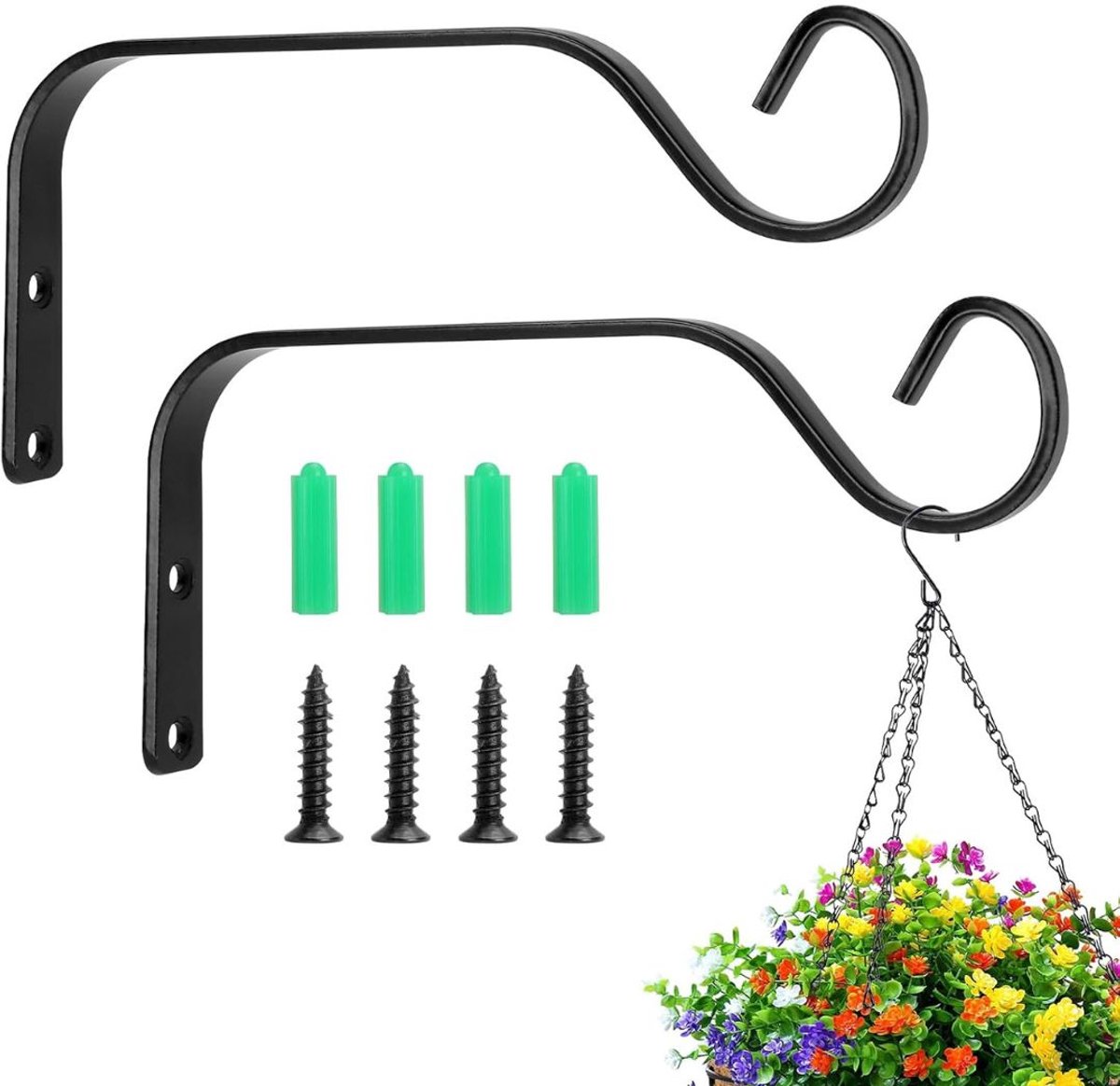NBAP® Plantenhaak Hanging Basket - Muurhaak voor Planten - Wandhaak