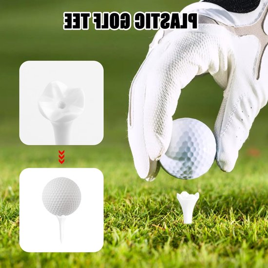 150 Stuks Plastic Golftees 3.8cm - Hoogzichtbare Oefen Golf Mat Tees voor Training en Driving Range Accessoires van Merkloos — afbeelding 3