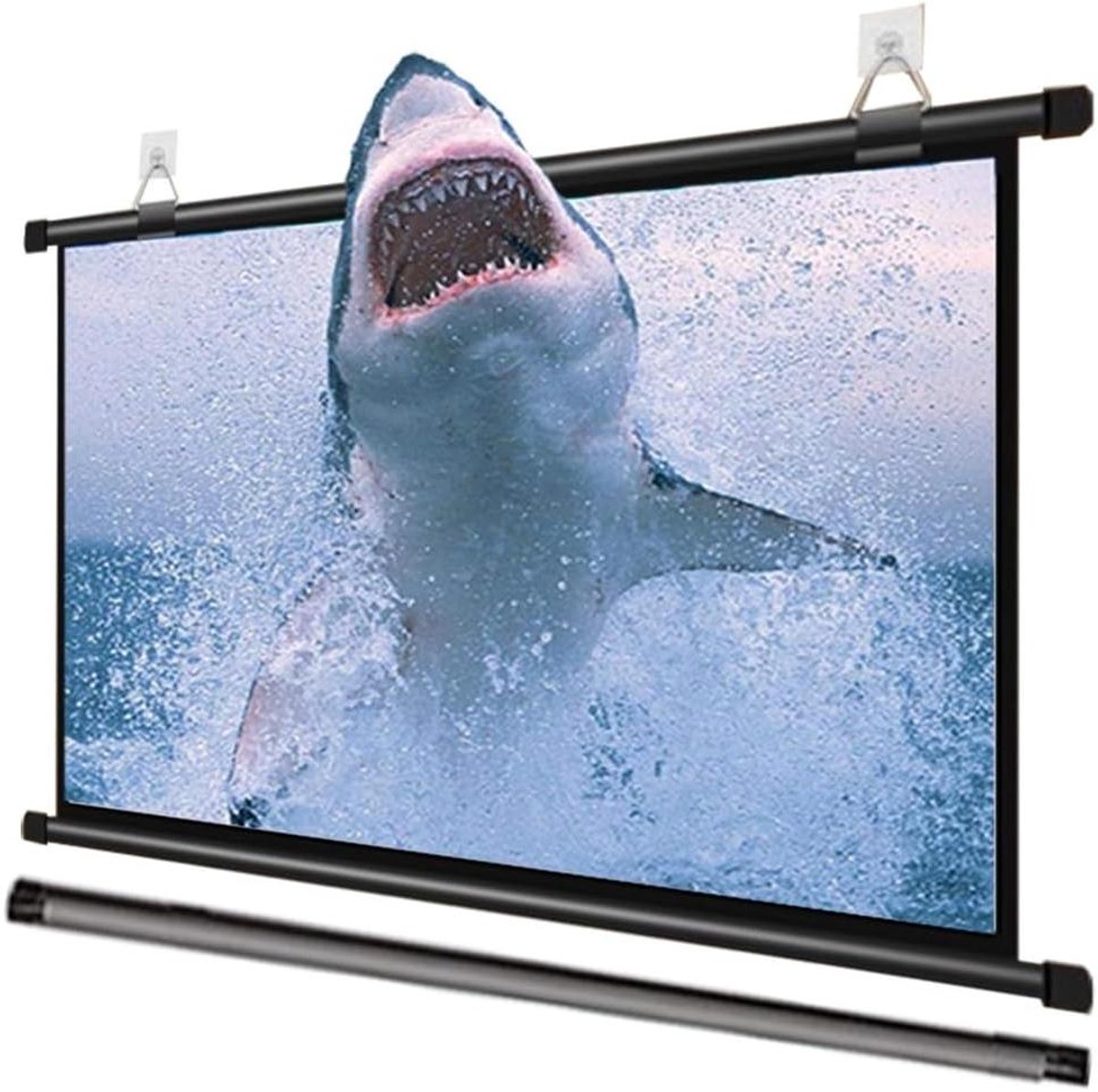 Projectiescherm Handmatig - Filmscherm Buiten - Thuisbioscoop Creëren - 4K HD Beeld - 50 Inch 4:3 - Wit
