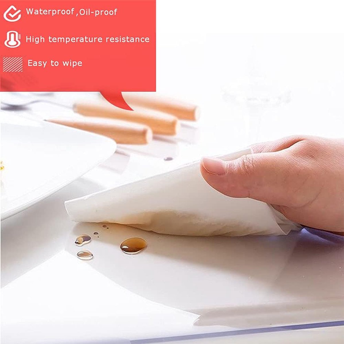 Tafelkleed Folie - Beschermend Papier - Tafel Beschermen - Waterdicht Duurzaam - 115 cm Rond - Transparant