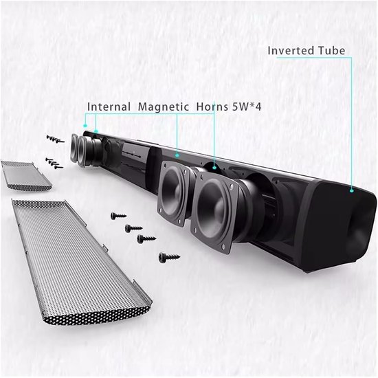 Draadloze Soundbar - Bluetooth Luidspreker - Home Entertainment - 3D Surround Sound - Compact Design - Zwart — afbeelding 2