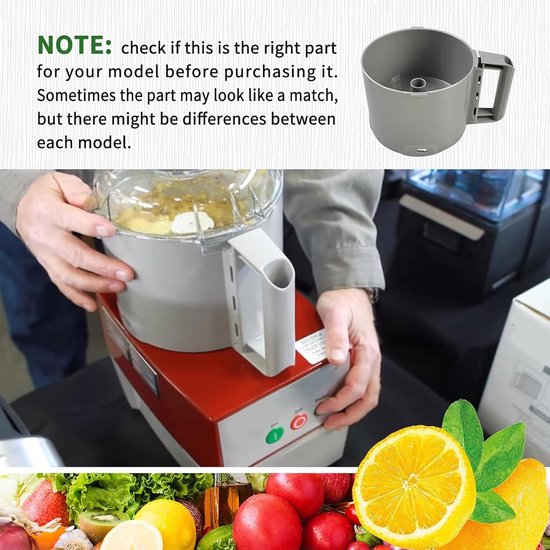 Snijkom Keukenmachine - Accessoire Kom - Voedselbereiding Vereenvoudigen - Food Grade Materiaal - 3 Quart Capaciteit - Transparant — afbeelding 4