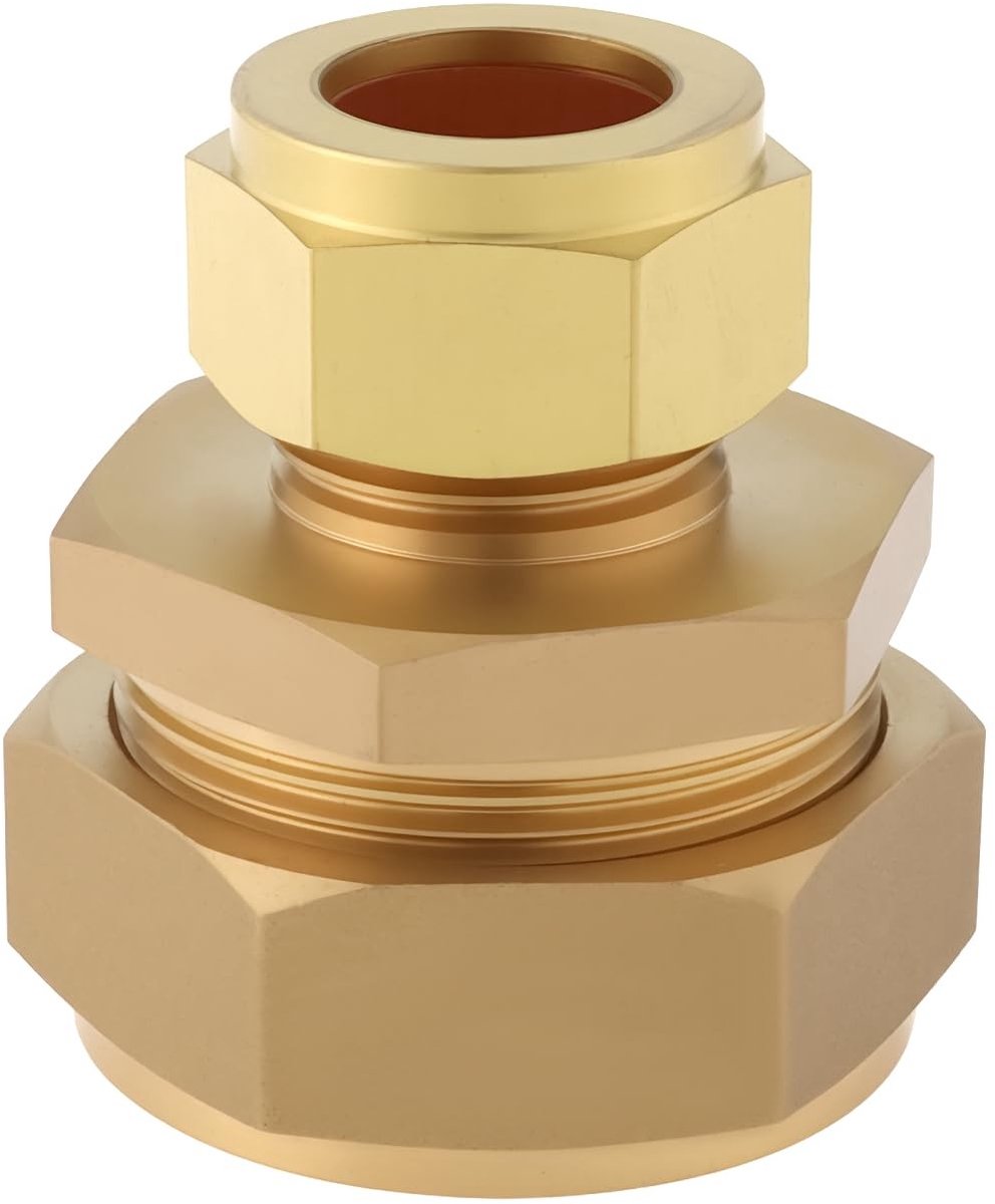 Dailygoods - Dailygoody - Messing Compressie Koppeling - MDPE-Pijp Verbinder - Lekvrije Verbinding - 25mm tot 15mm - Duurzaam en Corrosiebestendig - Perfect voor S