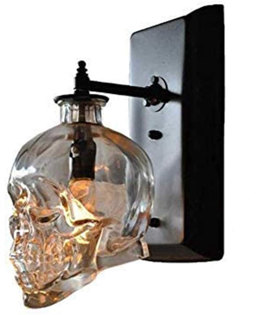 Dailygoods - Schedel Wandlamp - Unieke Gothic Skull Wandlamp - Gemakkelijk te installeren - Gemengde kleur - Voor slaapkamer en woonkamer - 10-15 vier
