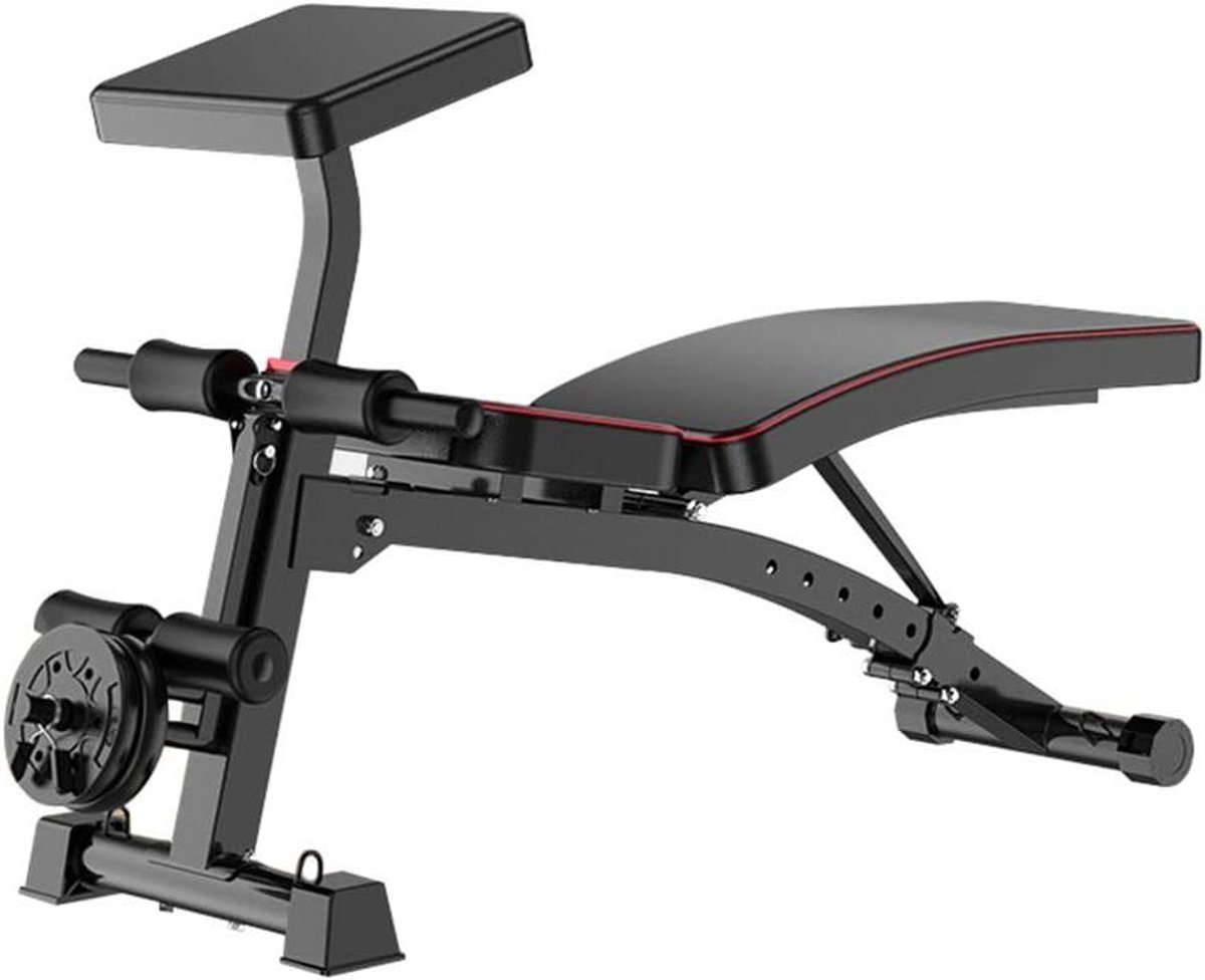 Fitness Stoel - Trainingsbank - Thuis Sporten - Verstelbare Rugleuning - 130x50cm - Zwart