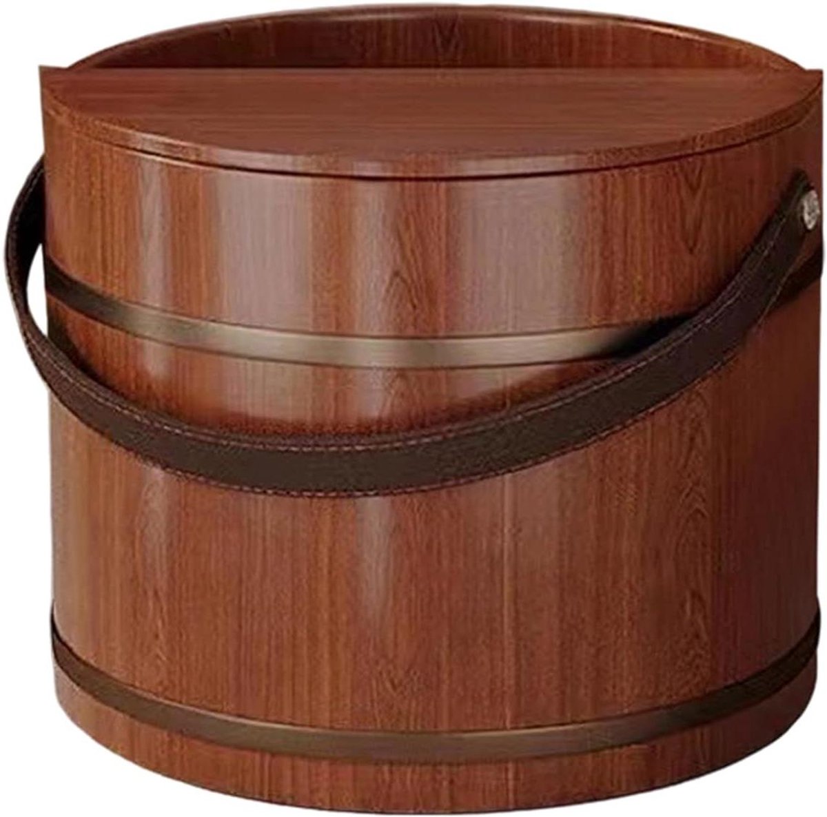 Voetenbad Emmer - Houten Kuip - Ontspanning Thuis - Massief Hout - 31 cm Hoog - Natuurlijk Hout