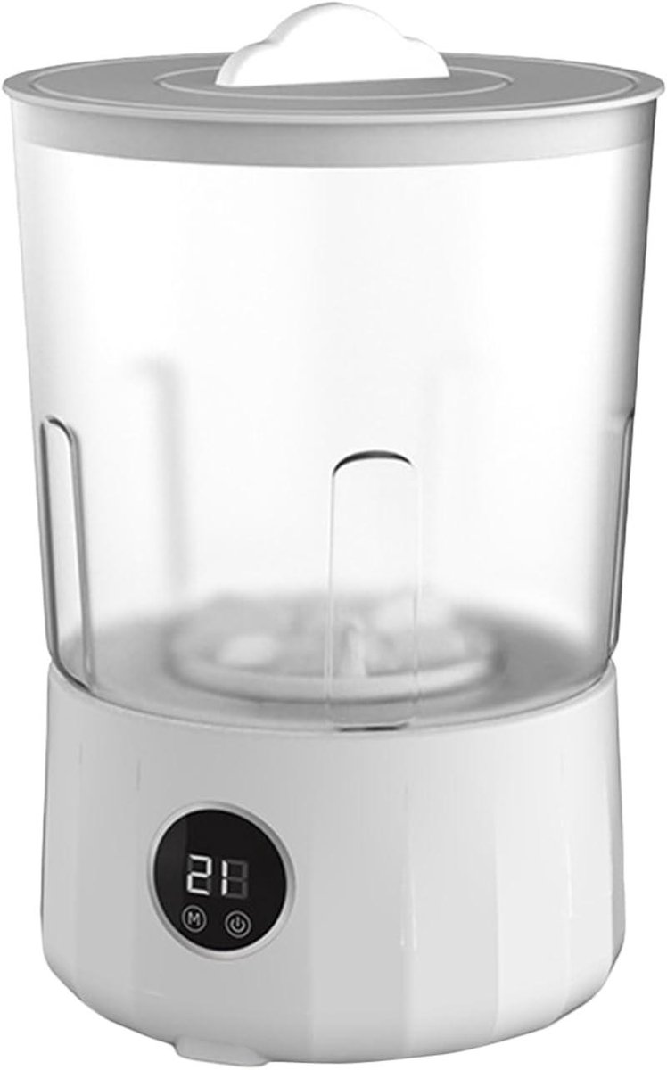 Kleine wasmachine Mini wasser Ondergoed wassen Oplaadbaar en stil 15 liter Wit