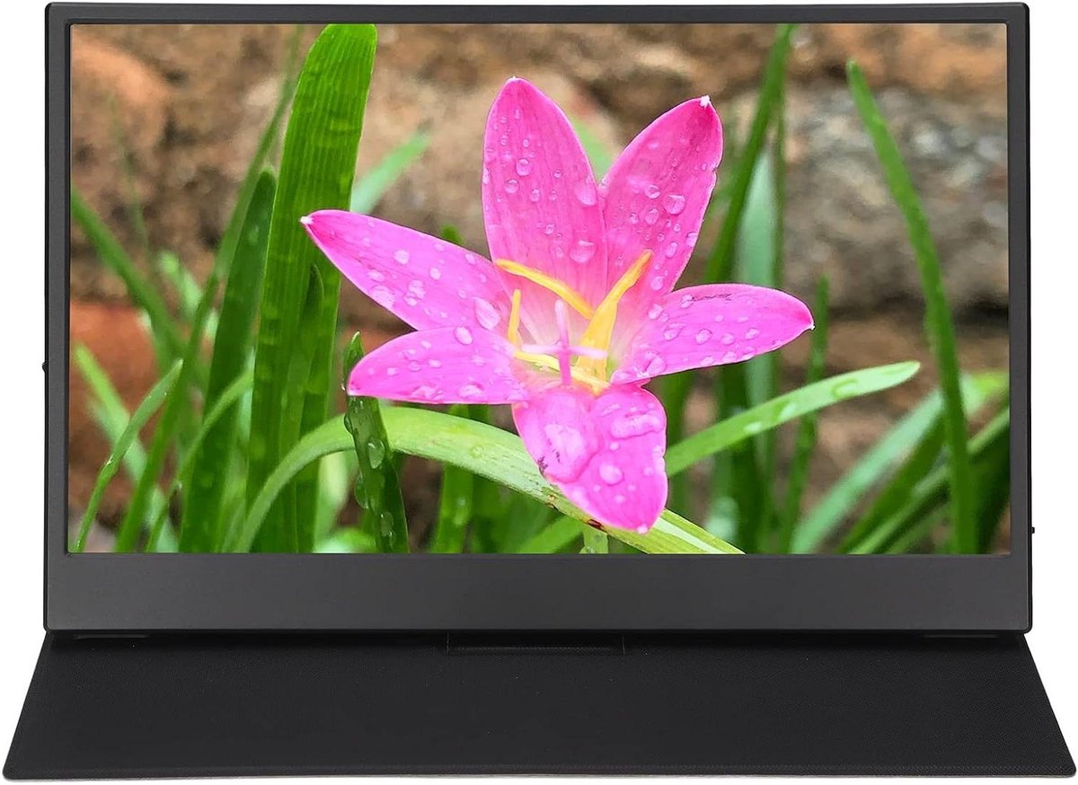 Draagbare Monitor - Extern Scherm - Werk en Entertainment - Dubbele Luidsprekers - 133 Inch - Zwart
