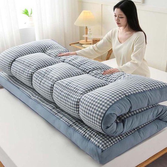 Opvouwbare Futonmatras - Slaapkussen Gasten - Comfortabel Slapen - Extra Dik Ontwerp - 120 x 200 cm - Koffie — afbeelding 3