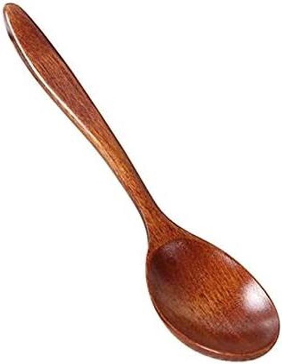 Houten Lepel - Keuken Lepel - Eten Roeren - Natuurlijk Bamboe - 18 cm - Naturel