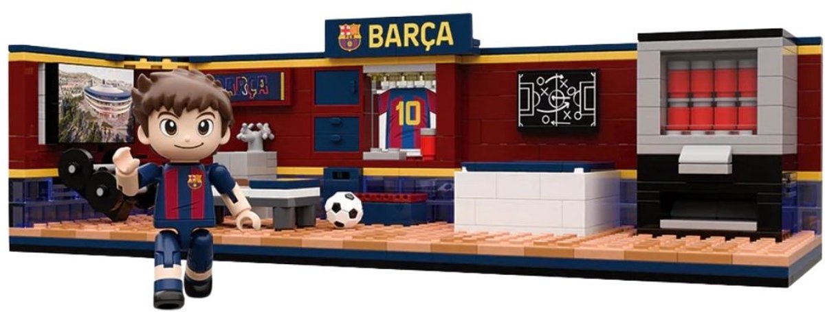 Neko B1127 Icons FC Barcelona Voetbal Kleedkamer bouwset met minifigure | Classic Creator Modular Building | Expert Architecture Modelbouw | Technisch educatief speelgoed voor volwassenen & kinderen | Bouwdoos met 439 bouwstenen
