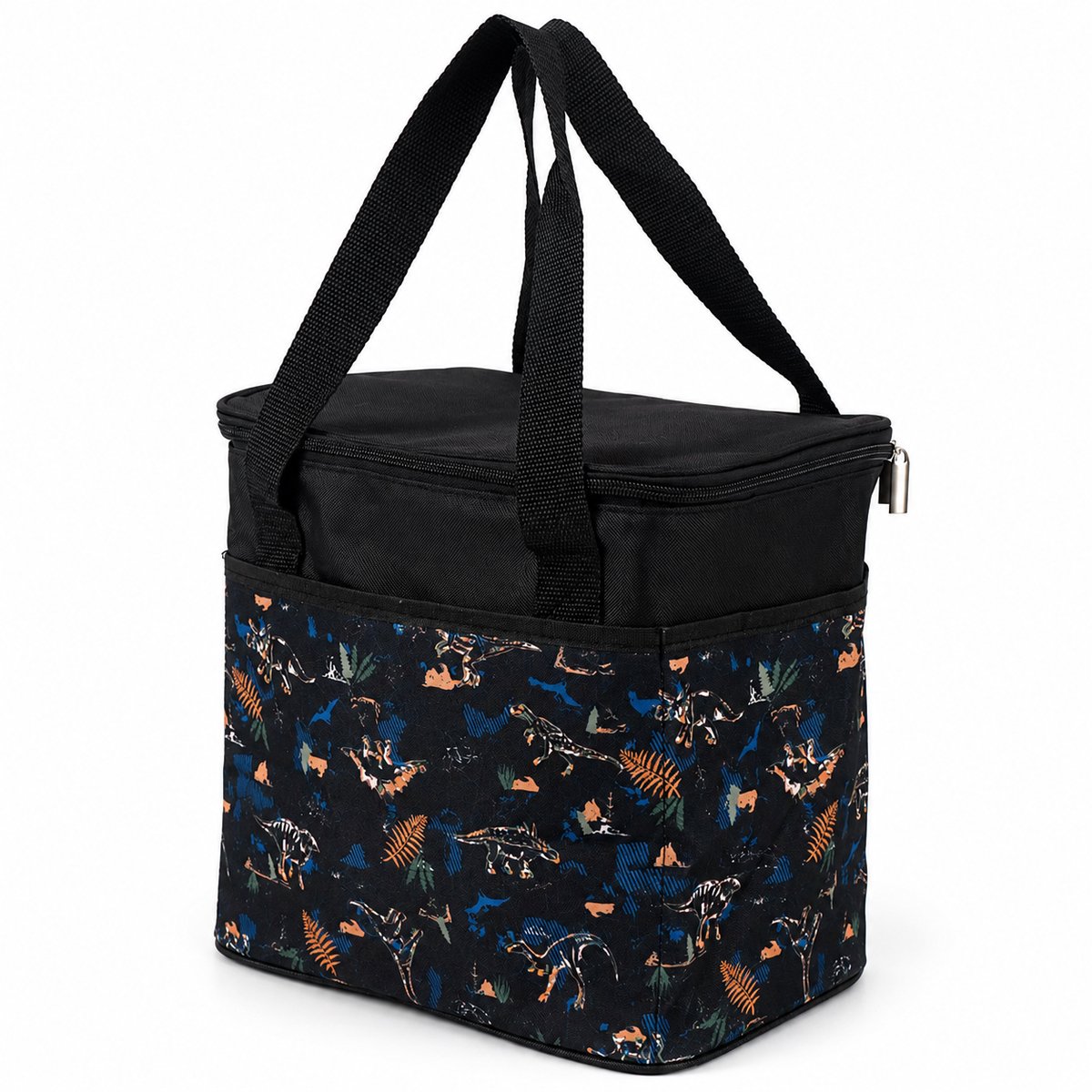 Koeltas 10 Liter - Opvouwbaar - Geïsoleerde Lunchtas - Lunch Bag - Picnictas voor Picnic of Festival - Oxford Polyester - Met Rits en Handvatten - Easy-Access Flap - Zijvakken - Donkerblauw