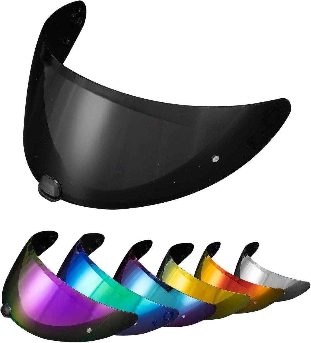 Dailygoods - Getint Helmvizier voor Motorfiets Helmen (Donker Zwart)