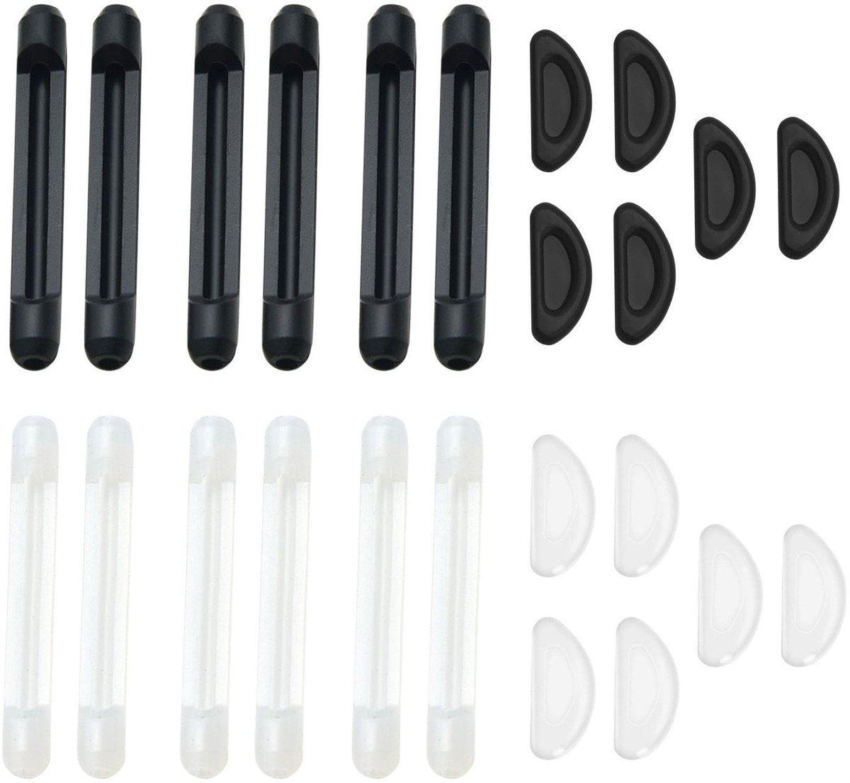 Dailygoods - Antislip Neuspads en Glazen Set, 6 Paar