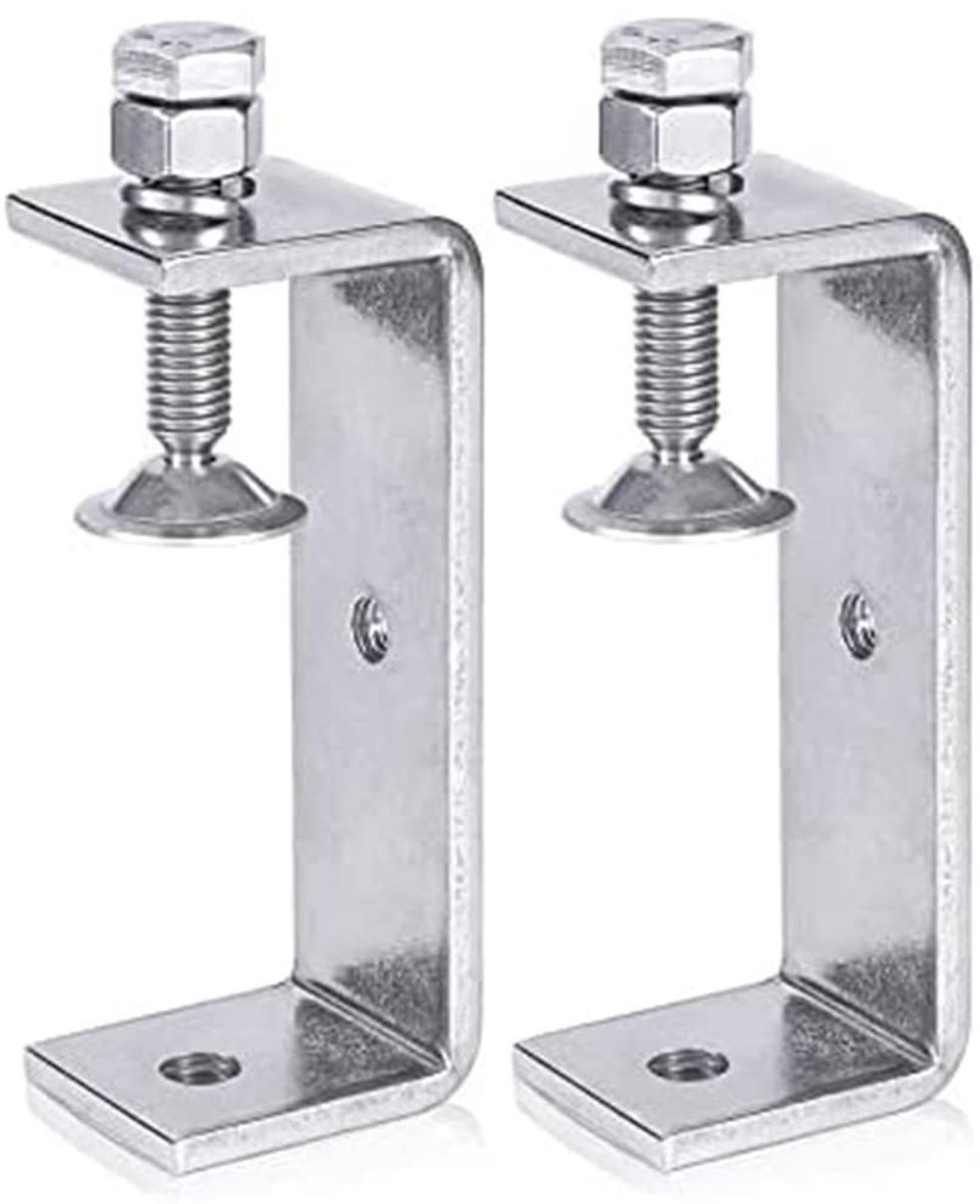 Dailygoods - Dailygoody - Roestvrij stalen C-klem - Heavy duty klemmen - 100 mm - Verstelbare tafelklem - Geschikt voor houtbewerking - Zilver