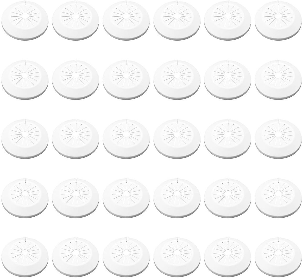 Dailygoods - Dailygoody - Verwarming Tube Rosette Covers - Universele Collars voor Pijp - Wit - Bescherming - Pijpafwerking - Geschikt voor diverse diameters