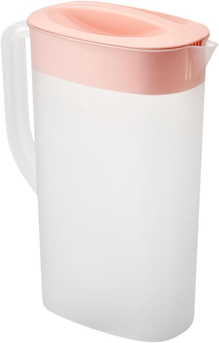 Waterkaraf Koelkast - Kunststof Kan - Dranken Koel Houden - Ruimtebesparend Ontwerp - 2500 ml - Roze