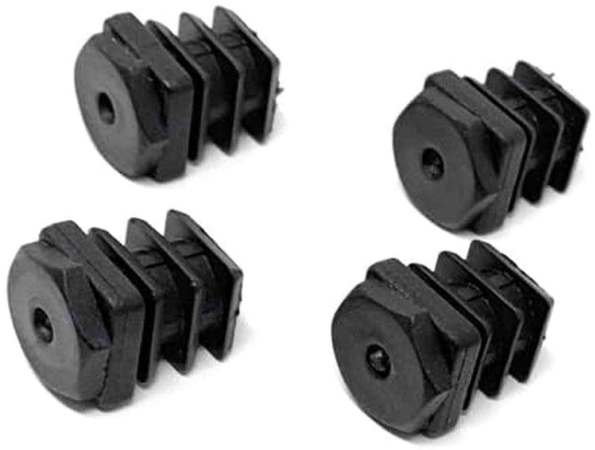 Innovra - Dailygoody - vierkante buisstop - instelstoppen - 4 stuks - 20 x 20 mm - geschikt voor wanddikte 1,5-2 mm - duurzame polyamide - perfect voor stabilite