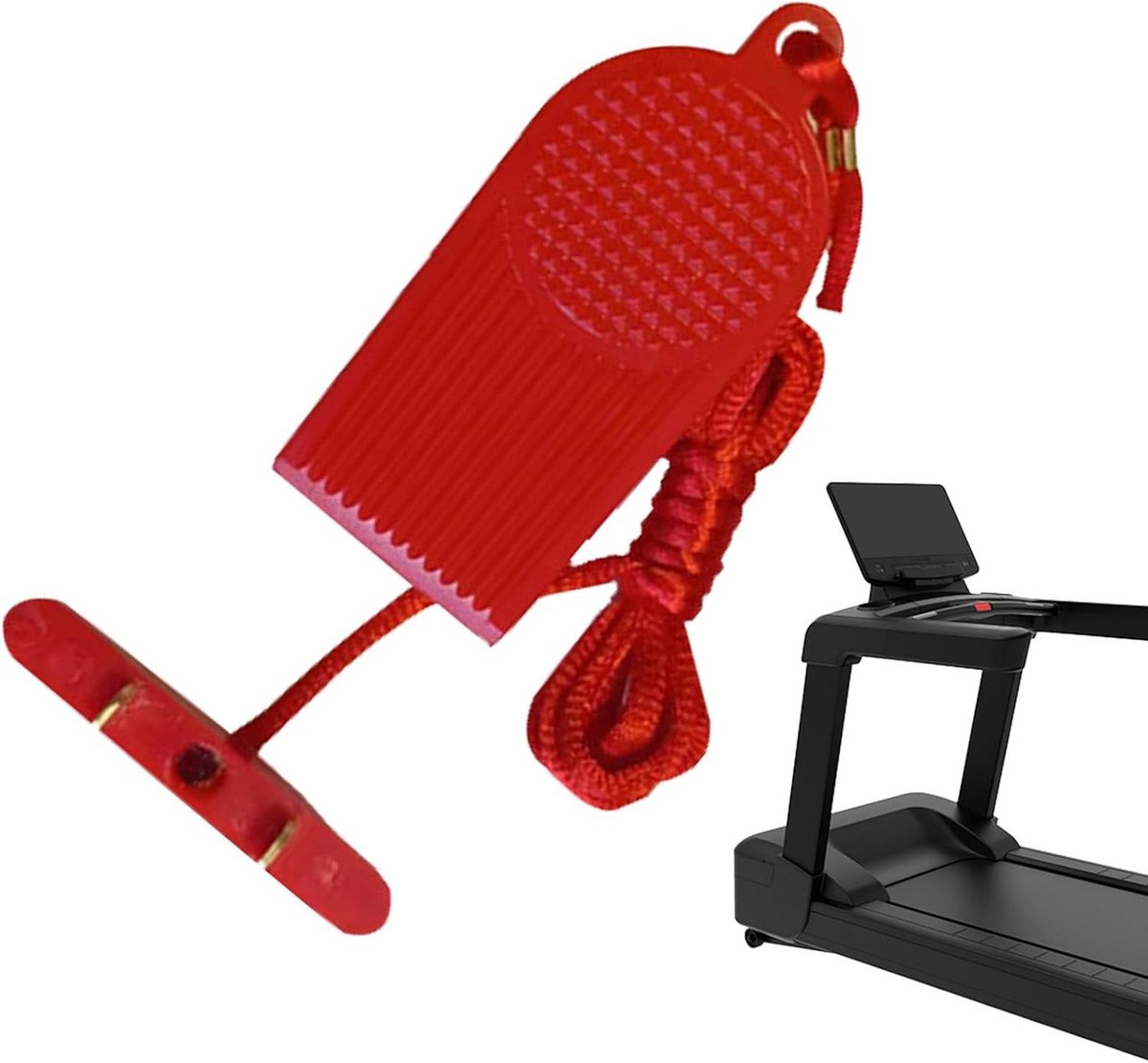 Treadmill safety key, fitness, stable clip, spare part, quick stop, emergency, security, robust construction, easy operation, compatible training band, fitness equipment