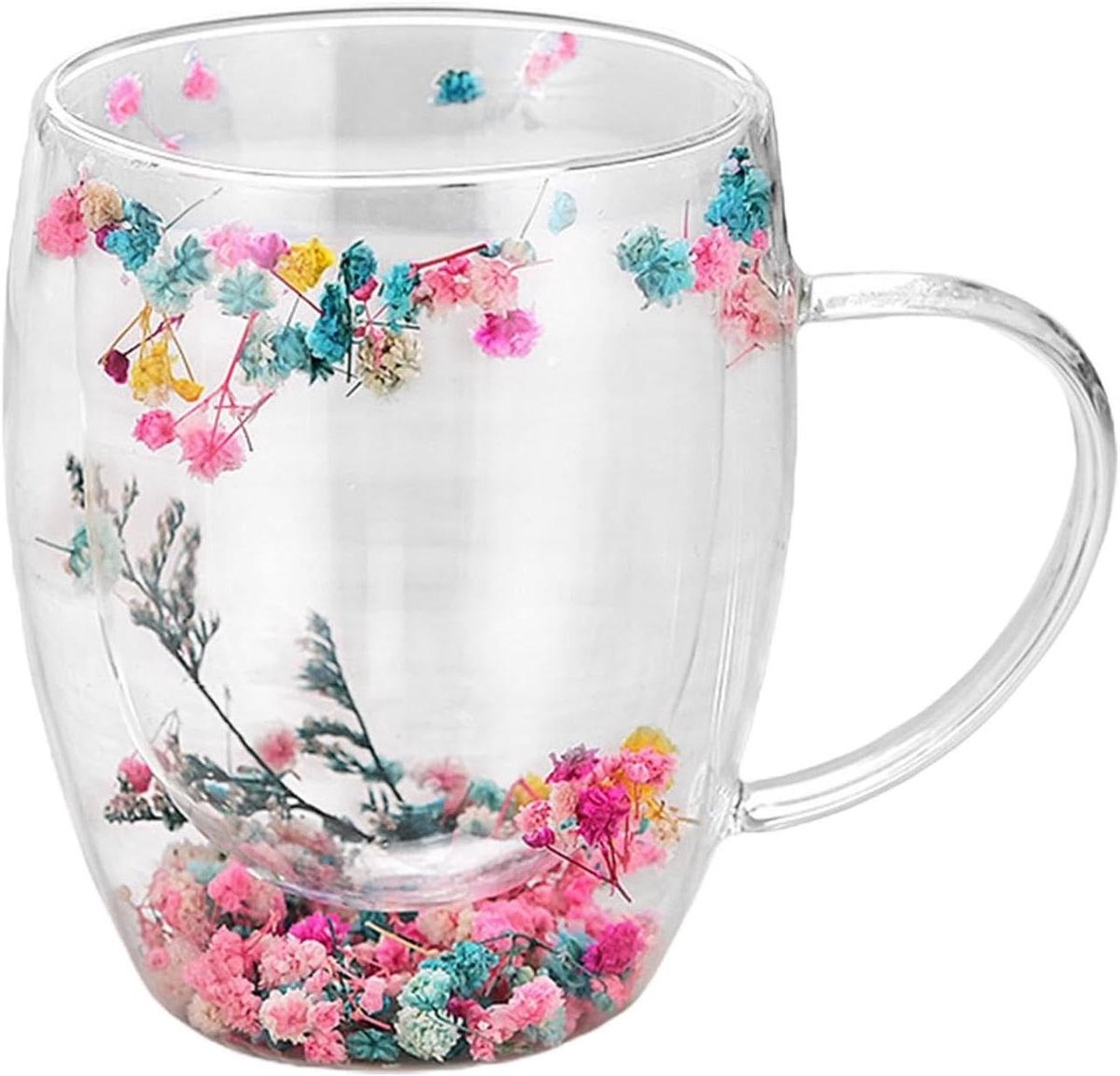 Glazen Mok - Thee Glas - Warme Dranken - Dubbele Wand - 12 cm Hoog - Transparant