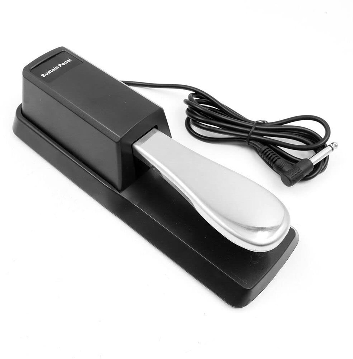 Innovra - Dailygoody - Universeel toetsenbord Sustain pedaal - Voetpedaal met polariteitsschakelaar - Zilver - Geschikt voor digitale piano's - Duurzaam en mult