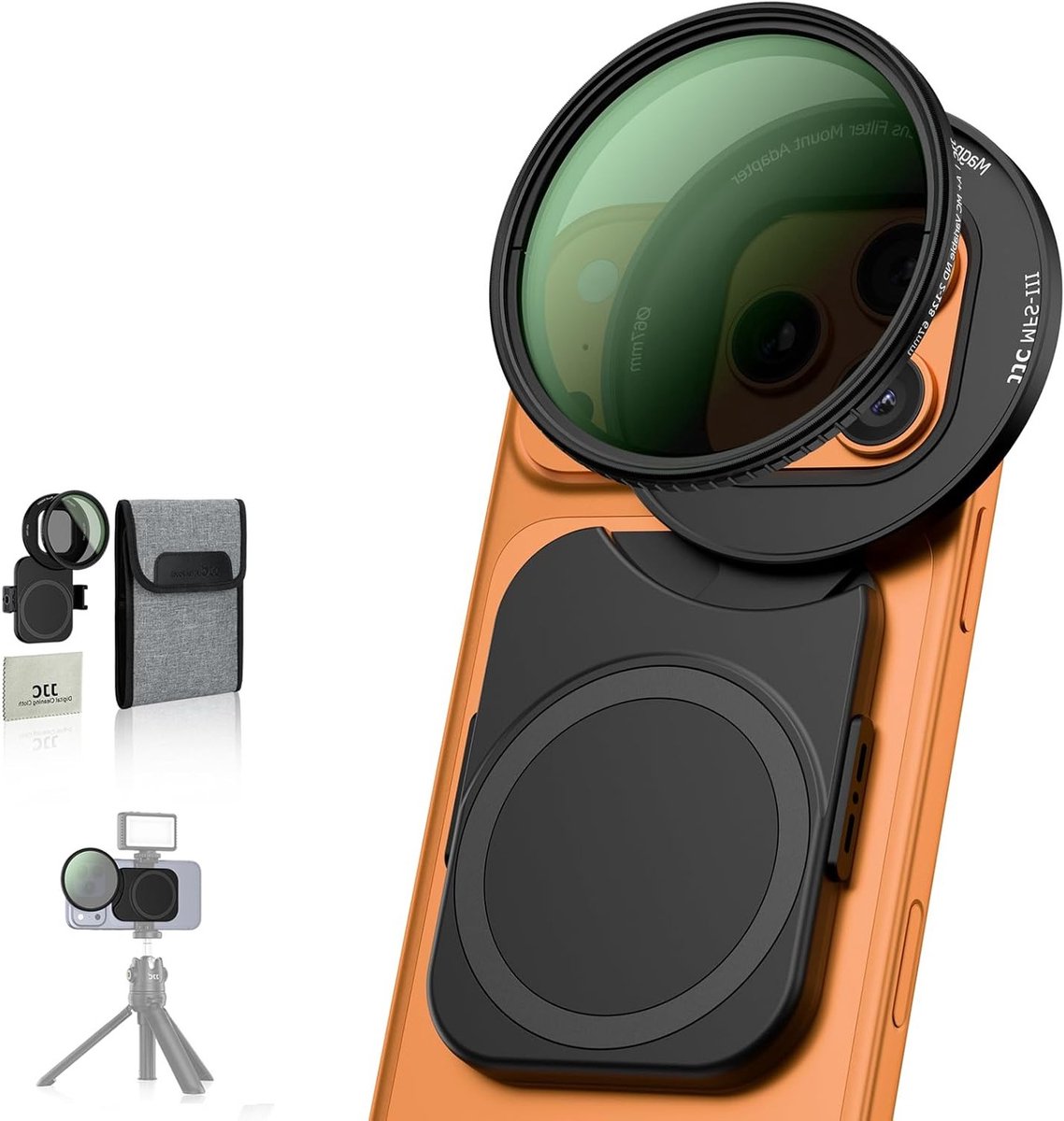 67mm Phone Filter Mount Adapter met Variabele ND2-128 Neutral Density Filter voor iPhone 14, 15, 16, 17 Pro Max en Plus, Ideaal voor Fotografie en Videografie