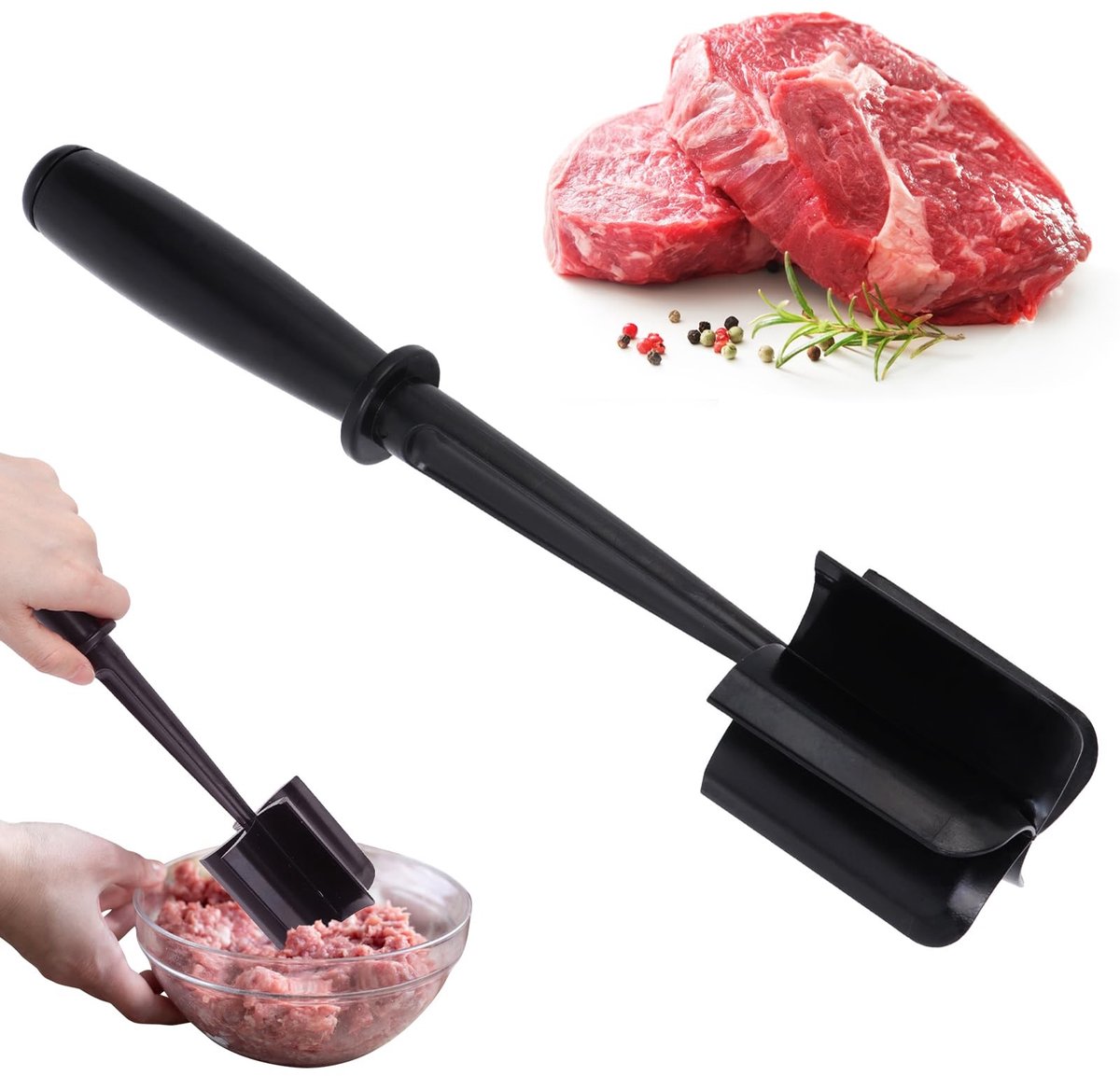 Dailygoods - Multifunctionele Vleesstamper voor Hamburger en Gehakt