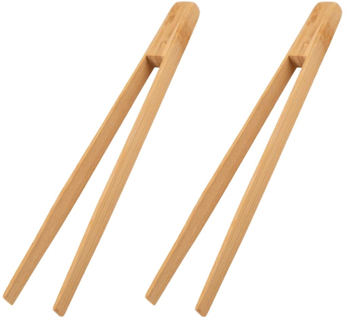 Dailygoods - Set van 2 Herbruikbare Bamboe Toasttangen 30 cm