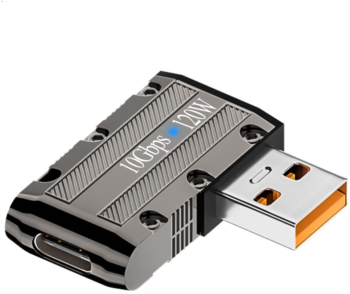 Dailygoods - 10 Gbps USB 3.1 naar Type C 90° Hoek Adapter met LED