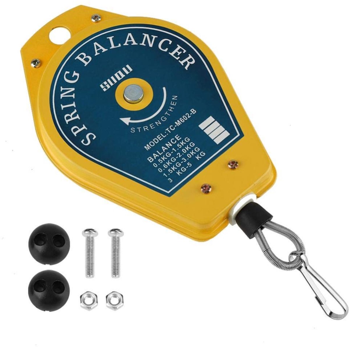 Dailygoods - Dailygoody - Uitschuifbare Veerbelaste Gereedschapshouder - Hangend - Eenvoudige Installatie - Metaal en Kunststof - Draagkracht tot 1,5 Kg - Ideaal v