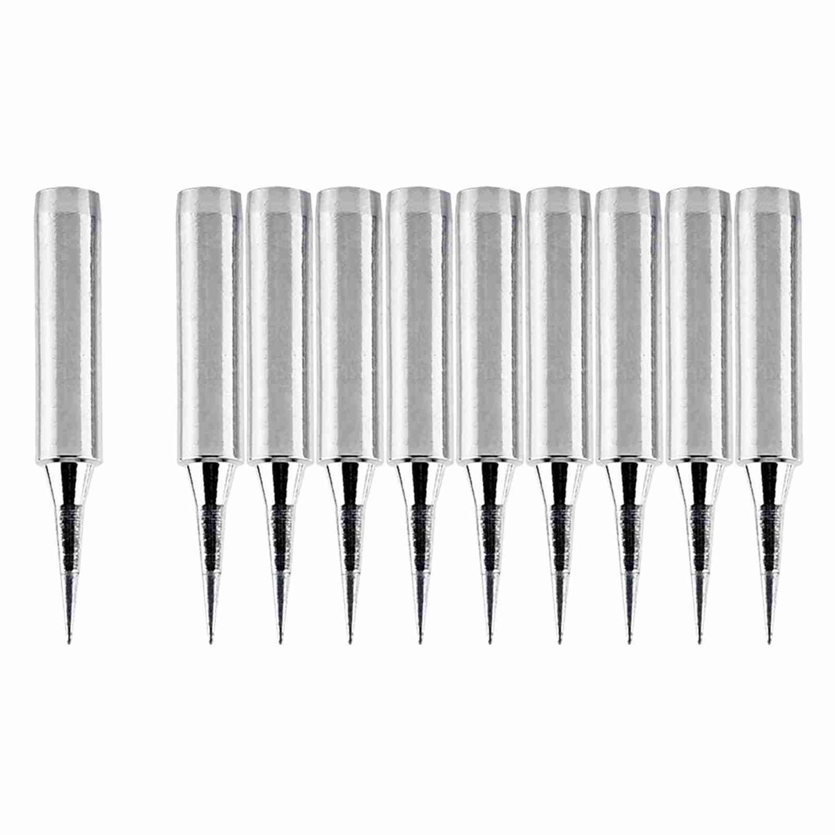 Dailygoods - Soldeerboutpunten Set van 10 Stuks - Voor Soldeerstation - Hoogwaardige Koper Tips - Voor 936 937 - Temperatuurbereik 200-480 Graden