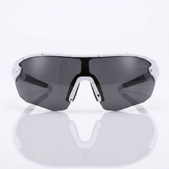 Delta Fit Hardloop Zonnebril - UV-bescherming - Wit met zwarte Glazen - Inclusief Case van Delta — afbeelding 3