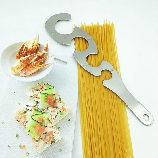 Dailygoods - Innovra - Dailygoody - Stainless Steel Spaghetti Meter - Perfecte Portiecontrole voor Pasta, 4 Maten, Duurzaam en Handig — afbeelding 3