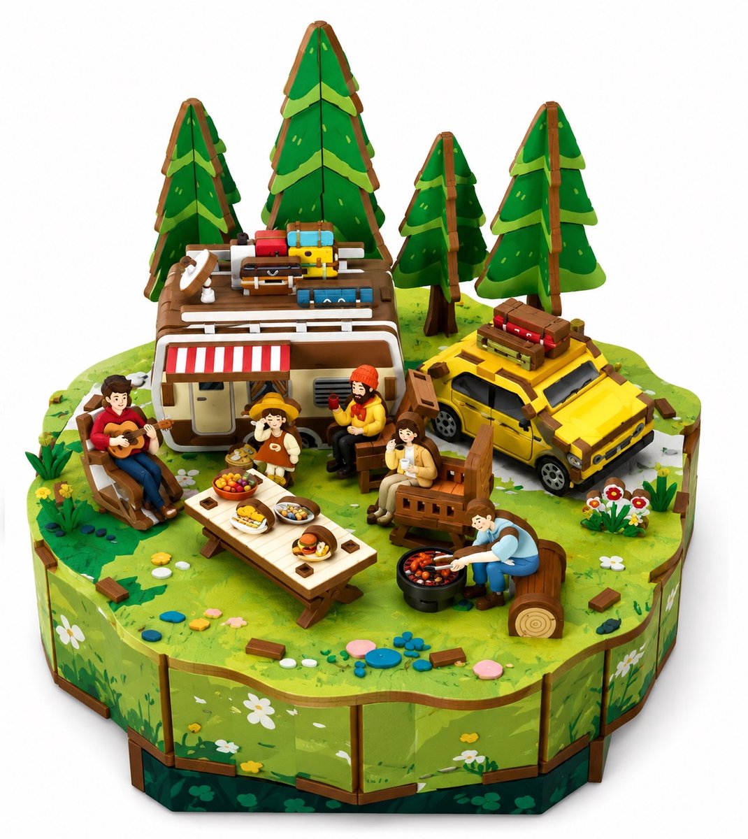 Beehub, Travel Outside Camping Houten met muziek Modelbouw Creatief & Educatief