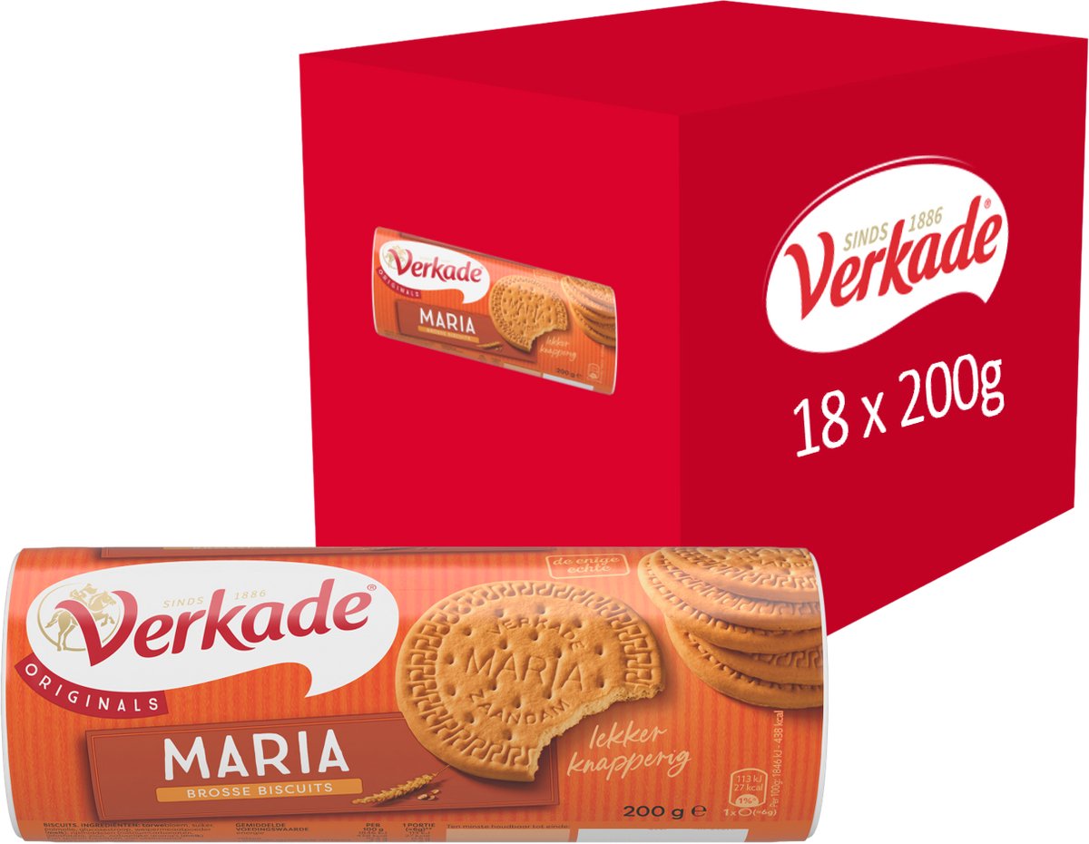 Verkade Maria biscuits - 18 x 200 gram